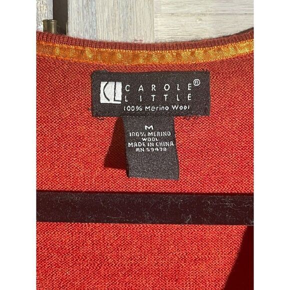 Carole Little Med Merino Wool Cardigan - Picture 13 of 16